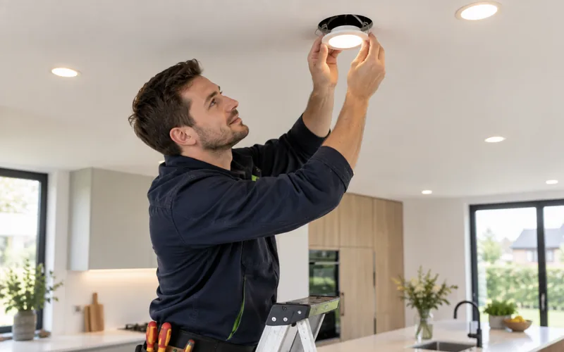 LED-verlichting en inbouwspots installatie